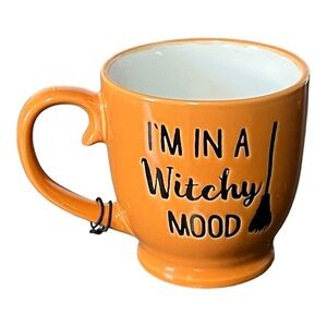 Perfectly Wicked 12 Ounce Orange & Black Halloween Coffee Mug